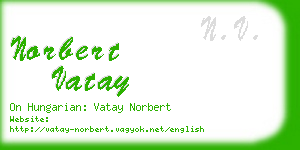 norbert vatay business card